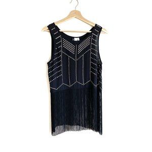 H&M | DIVIDED Black Bejewelled Fringe Top